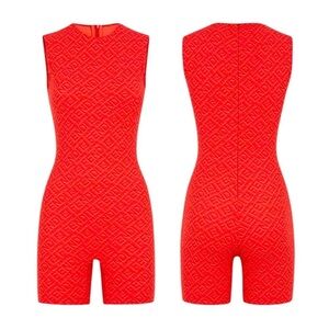 FENDI x SKIMS Sleeveless Mid Thigh Bodysuit Romper in Georgia